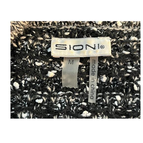 Sioni Tweed Shacket Medium Black White Fringe Trim Twee Academia Office - Picture 6 of 7